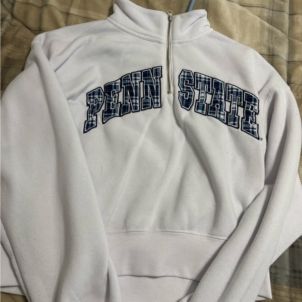 White Penn State Quarter-Zip Sweatshirt